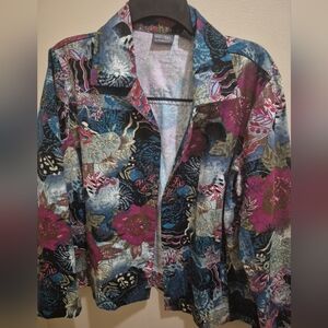 Chicos Jacket Floral  Fresh  Size S ,casual